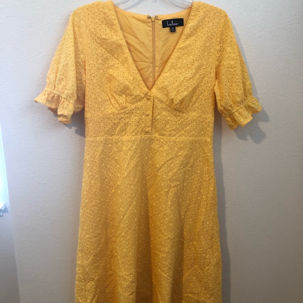 Lulus yellow a line dress